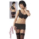 COORDINATO TOP E MINIGONNA CON REGGICALZE (TAGLIA: S)