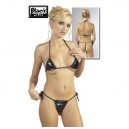 BIKINI NERO LUCIDO CON REGGISENO A TRIANGOLO (TAGLIA UNICA)