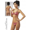 SET 2 PEZZI: PERIZOMA CON REGGISENO COLORE ROSA (TAGLIA: S/M)