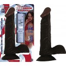 VIBRATORE REALISTICO 20 CM. CON 3 VELOCITA' "AFRO AMERICAN WHOPPERS"