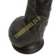 FALLO MAXI BLACK CON TESTICOLI TPE 37 CM.